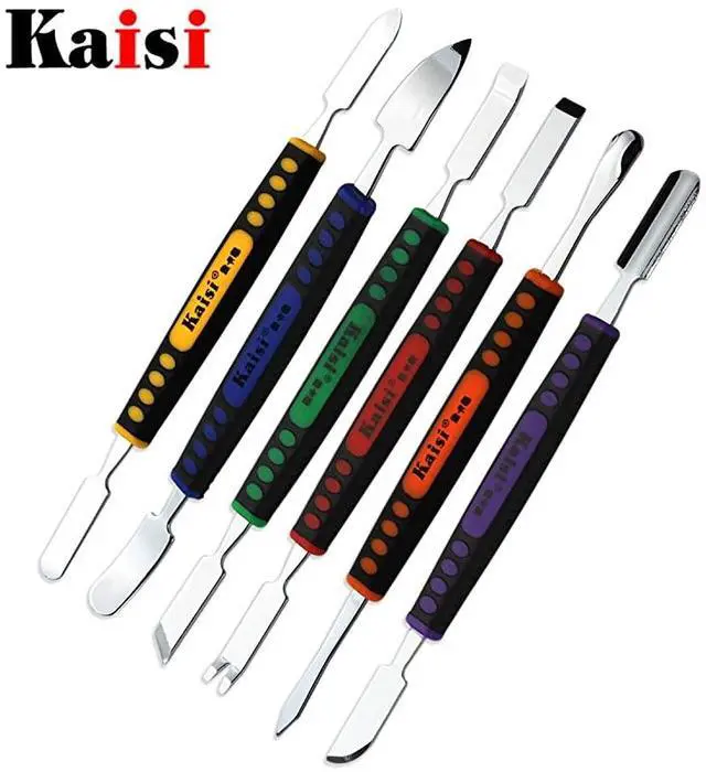 Alt view image 2 of 7 - The Best Deal】 6pcs Dual Ends Metal Spudger Set, Professional Pry Opening Spudger, Prying Opening Repair Tool Kit for iPhone iPad iPod Mobile Phone Tablet Laptop Mp3 Watch