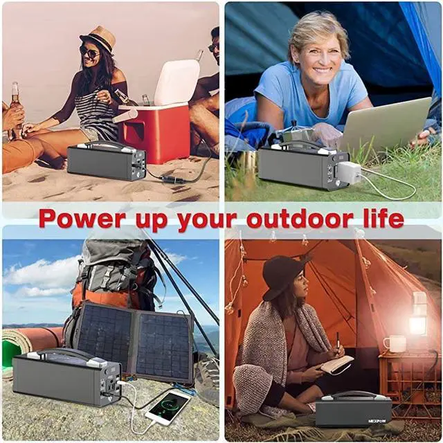 Alt view image 6 of 7 - Portable Power Station 48000mAh Solar Generator Lithium Polymer Battery Emergency Backup Portable Power Source with 110V120WPeak 150W AC Inverter Outlet USBC PD 30 for Outdoors Camping
