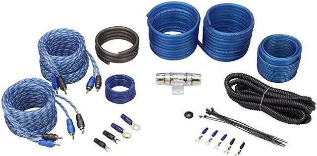 Main image of RWK82 8 Gauge 4 Chan Car Amp Wiring Installation Wire Kit 2 RCAs