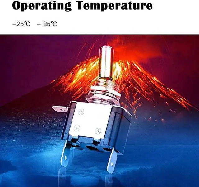 Alt view image 4 of 7 - 5pcs SPST LED Lighted Rocker Toggle Switch  Marine Toggle Switch, On-Off LED Toggle Switch 12V 20A for Car RV Vehicles Truck Boat