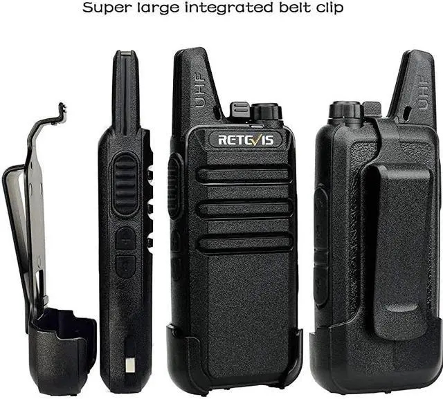 Alt view image 3 of 7 - RT22 Walkie Talkies Rechargeable Long Range,Wireless VOX Two Way Radio with Air Tube Earpiece Adults Kids Camping Hiking Biking (2 Pack)