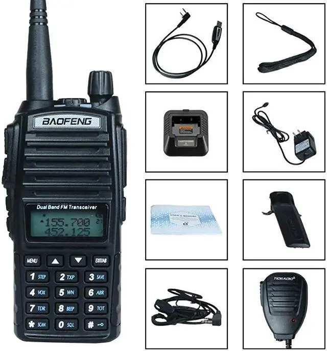 Alt view image 7 of 7 - Radio  UV82 8W High Power Ham Radio Dual Band Amateur Walkie Talkies Portable 2 Way Radio 2Pack