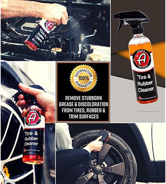 Tire & Rubber Cleaner (16 oz) - Removes Discoloration From Tires Quickly -  Works Great on Tires, Rubber & Plastic Trim, and Rubber Floor Mats 