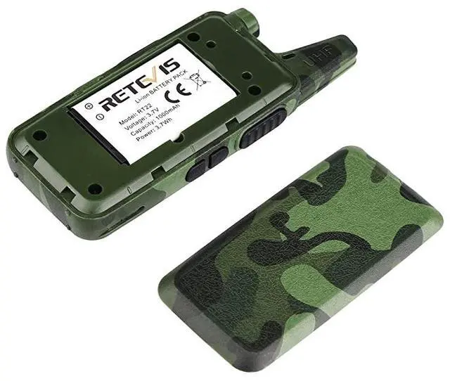 Alt view image 6 of 7 - RT22 Walkie Talkies Rechargeable Long Range,Wireless VOX Two Way Radio with Air Tube Earpiece Adults Kids Camping Hiking Biking (2 Pack)