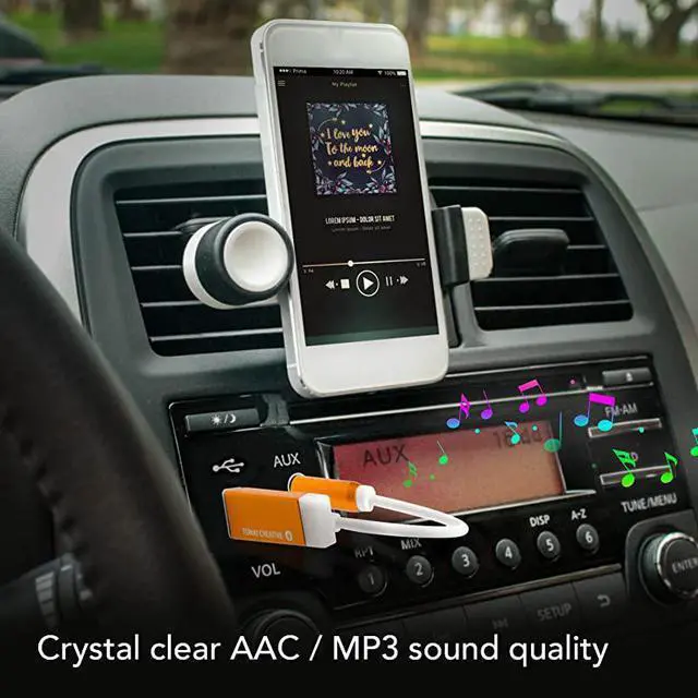 Alt view image 2 of 7 - Firefly Bluetooth Receiver Worlds Smallest USB Wireless Audio Bluetooth 42 Adapter with 35mm AUX for CarHome Stereo Music Streaming Auto On No Charging Needed Car Kit Black