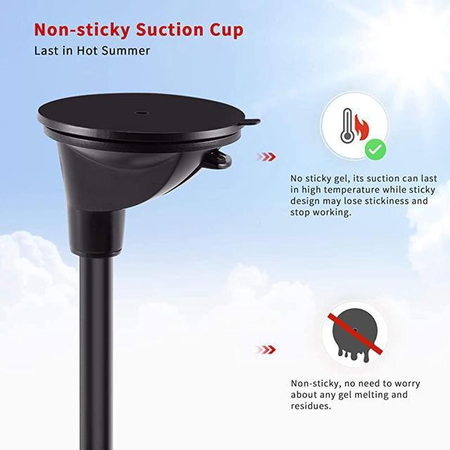 Alt view image 2 of 7 - Upgraded No Glue Car Phone Mount Windshield with Strong Suction Long Arm Cell Phone Holder for Car with XShaped Clamp Fits ThickIrregular Phone Case