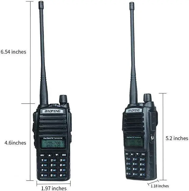 Alt view image 4 of 7 - Radio  UV82 8W High Power Ham Radio Dual Band Amateur Walkie Talkies Portable 2 Way Radio 2Pack