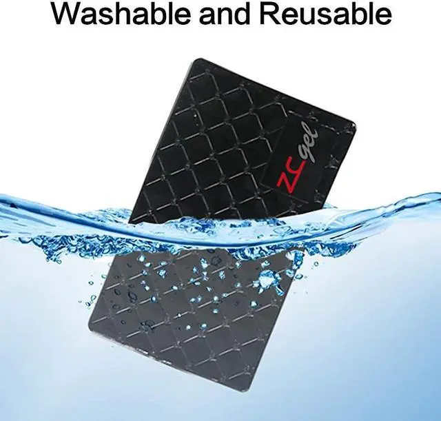 Alt view image 2 of 7 - Sticky Dash Pad (4 Pack), Removable and Traceless Car Dashboard Mat with Heat Resistant, Sticky Non-Slip Dashboard Gel Pad for Cell Phone, Sunglasses, Keys, Coins and More