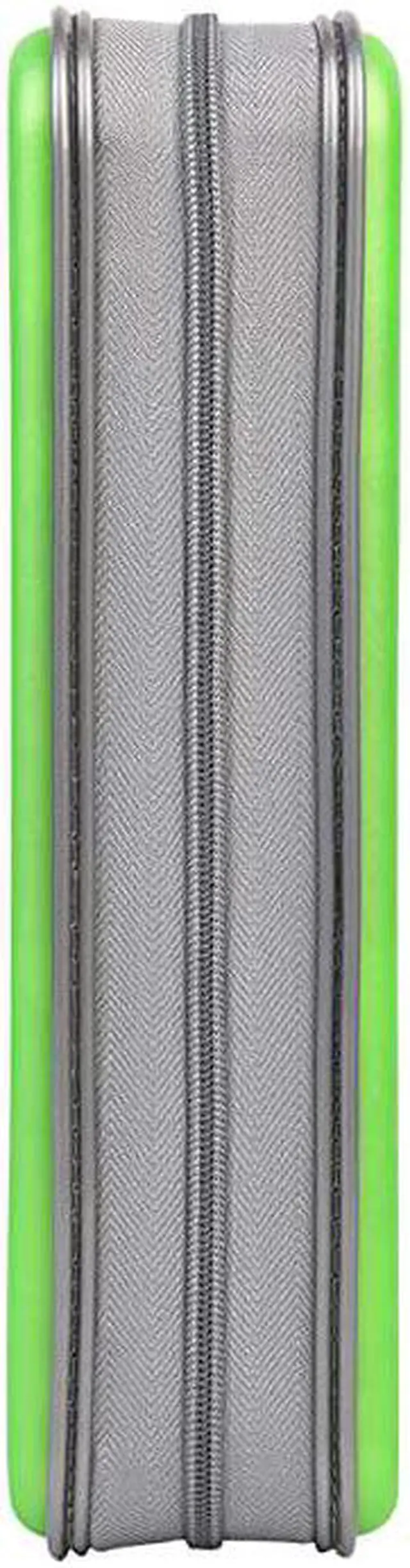 Alt view image 7 of 7 - CD Case 96 Capacity Hard Plastic CD Holder Protective DVD Disc Storage Case Holder Portable Zipper CD DVD Organizer Storage Wallet for Car Home Travel 96 Capacity Green