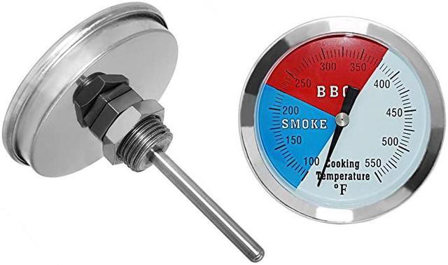 3 18 Inch Barbecue Charcoal Grill Smoker Temperature Gauge Pit BBQ  Thermometer Fahrenheit and Heat Indicator for Meat Cooking Port Lamb Beef  Stainless Steel Temp Gauge 