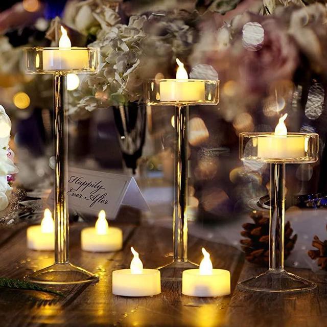 Set of 24 Flameless LED Tea Lights Bulk Electric Tealight Candles Small  Fake Candles Battery Operated Warm White Flickering Mini Candles for  Holiday Wedding Party 