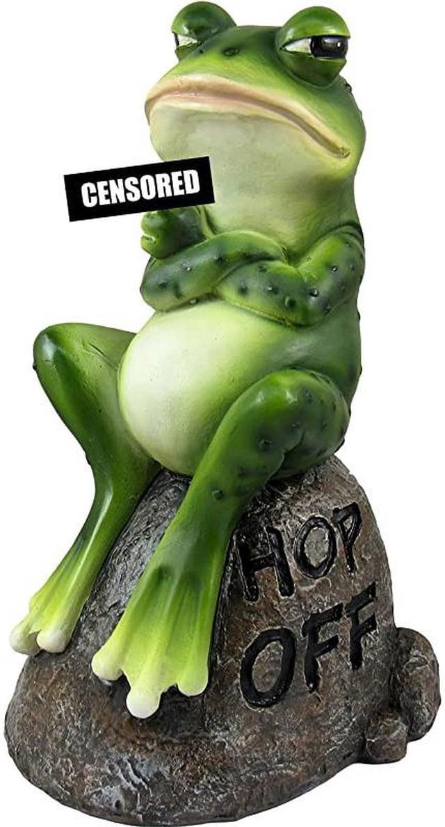 Indoor Figurine Of Frog Grumpy Toad Garden Patio Accessories