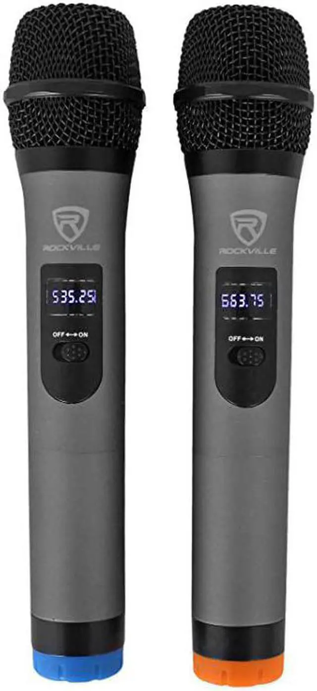 Alt view image 4 of 7 - 1 RWM72U Dual UHF Wireless Handheld Microphone System Digital Display XLR Connector