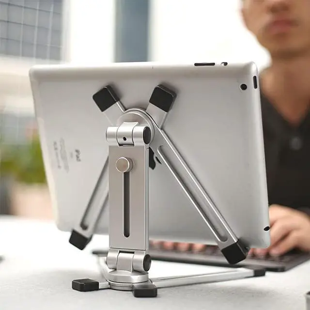 Main image of FoldUp Travel Stand Aluminum Universal Tablet Stand Holder MultiAngle Adjustable for iPad iPhone Notebook Kindle Samsung Galaxy Tab Nintendo Switch Apple iPad Pro 10