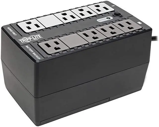 Main image of 450VA Compact UPS Battery Backup for HomeOffice 8 Outlets 255W 120V 5060Hz DesktopWall Mount 2 Year Warranty amp $100 000 Insurance BC450 Black