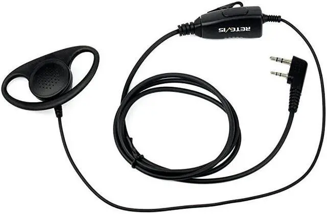 Alt view image 4 of 7 - Case of 10 Walkie Talkies Earpiece with Mic 2 Pin DType Headset for Baofeng UV5R BF888S  H777 RT22 RT27 RT5R Kenwood 2 Way Radios