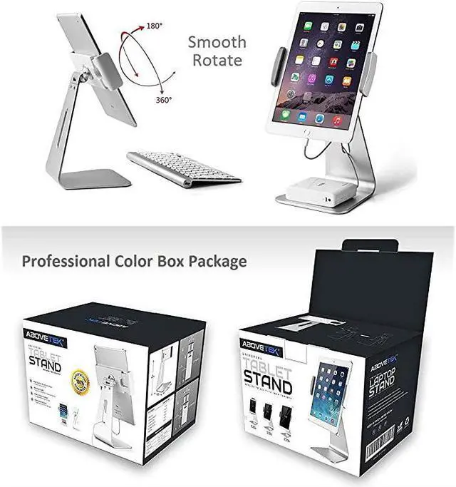 Alt view image 7 of 7 - Elegant Tablet Stand Aluminum iPad Stand Holder Desktop Kiosk POS Stand for 713 inch iPad Pro Air Mini Galaxy Tab Nexus Tablet Mount for Store Showcase Office Reception Kitchen Countertop
