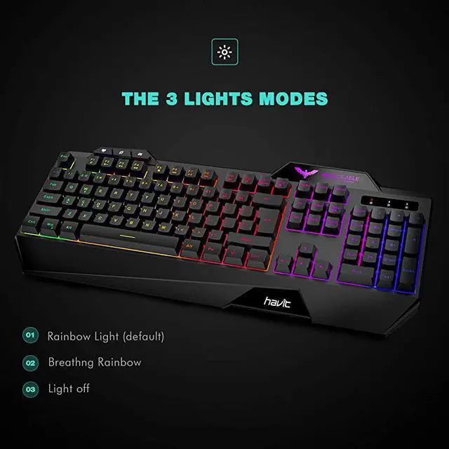 Alt view image 2 of 7 - Wired Gaming Keyboard Mouse Combo LED Rainbow Backlit Gaming Keyboard RGB Gaming Mouse Ergonomic Wrist Rest 104 Keys Keyboard Mouse 4800 DPI for Windows & Mac PC Gamers (Black)
