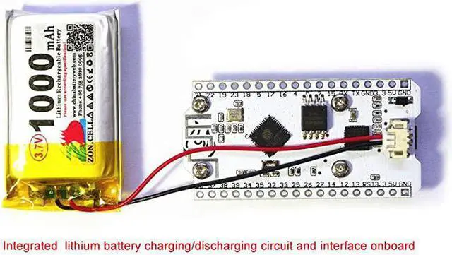 Alt view image 6 of 7 - ESP32 Development Board Upgraded Version 8MB Flash ESP32 WiFi Bluetooth ESP32 OLED 096 Inch OLED Display CP2102 Internet for Ar duino ESP8266 NodeMCU