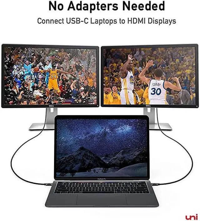 Alt view image 6 of 7 - USB C to HDMI Cable for Home Office | 6ft 4K60Hz  USB Type C to HDMI Cable Thunderbolt 3 Compatible for MacBook Pro 20202019 MacBook AiriPad Pro 2020 Surface Book 2 Galaxy S20 and More