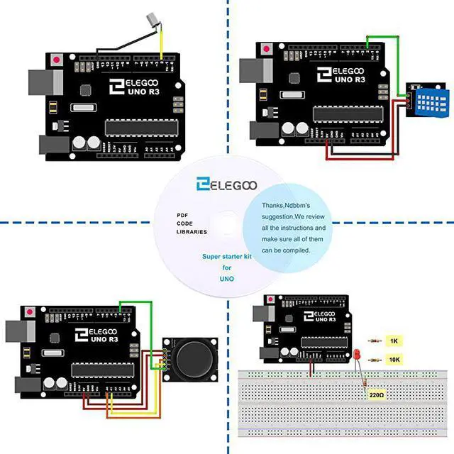 Alt view image 4 of 7 - UNO Project Super Starter Kit with Tutorial and UNO R3 Compatible with Arduino IDE