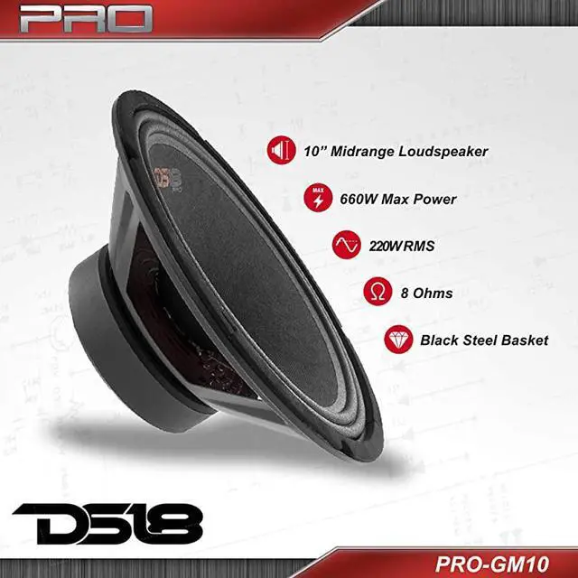 Alt view image 2 of 6 - PROGM6 Loudspeaker 65 Midrange Black Steel Basket 480W Max 140W RMS 8 Ohms Premium Quality Audio Door Speakers for Car or Truck Stereo Sound System 1 Speaker