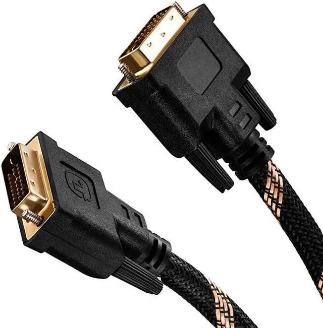Main image of to Cable 65FtNylon Braided DVID 24+1 Dual Link Male to Male Digital Video Cable Gold Plated with Ferrite Core Support 2560x1600 for Gaming DVD Laptop HDTV and Projector 65Ft20M