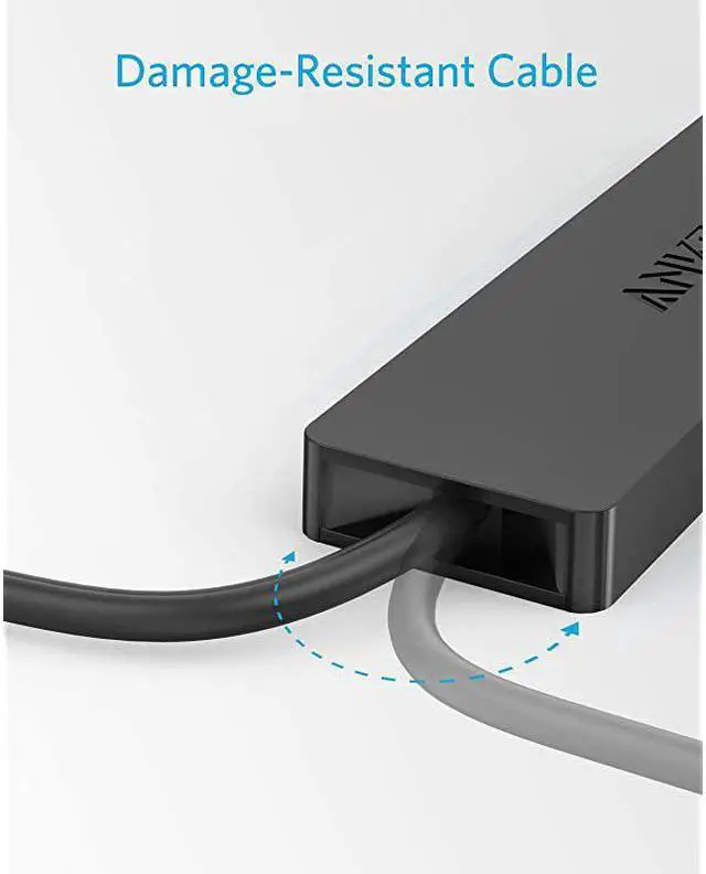 Alt view image 6 of 7 - 4-Port USB 3.0 Hub, Ultra-Slim Data USB Hub with 2 ft Extended Cable [Charging Not Supported], for MacBook, Mac Pro, Mac mini, iMac, Surface Pro, XPS, PC, Flash Drive, Mobile HDD