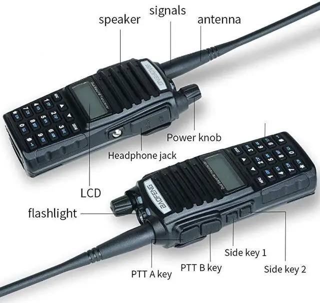 Alt view image 3 of 7 - Radio  UV82 8W High Power Ham Radio Dual Band Amateur Walkie Talkies Portable 2 Way Radio 2Pack