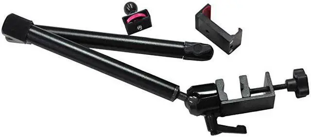 Alt view image 2 of 5 - MCM5 Tabletop Photography Videography Live Stream Zoom Meeting Classroom Table clamp Mount with ¼-20 mounting Bolt for iPhone Android Smartphone, and Nikon Sony Canon Camera & Camcorder