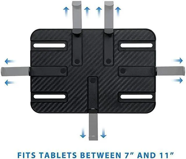 Alt view image 4 of 7 - Premium Car Headrest Tablet Holder with Adjustable Arm Heavy Duty Carbon Fiber Car Tablet Mount for iPad Galaxy Fire Tablets MI7311