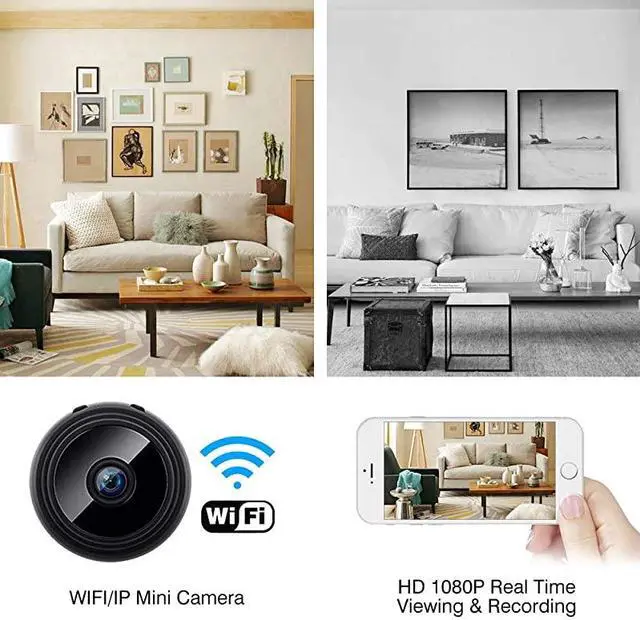 Alt view image 3 of 5 - Spy Camera Wireless Hidden HD 1080P Small Security Video Camera Mini Nany Cam with Night Vision and Motion Activated Indoor Use Security Cameras Surveillance Cam for Car Home Office