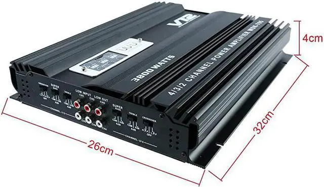 Alt view image 3 of 7 - Channel High Power Amplifier Slim Stereo Channel Car Audio Stereo Amplifier Amp Ohm