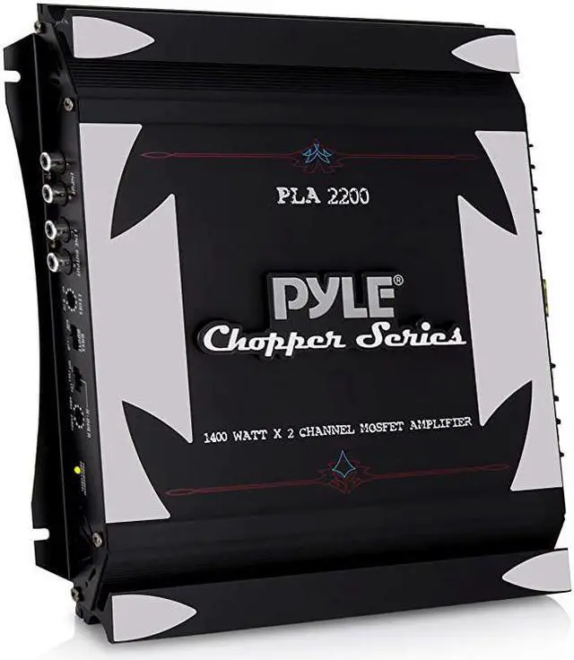 Main image of 2 Channel Car Stereo Amplifier 1400W Dual Channel Bridgeable High Power MOSFET Audio Sound Auto Small Speaker Amp w Crossover Bass Boost Control Gold Plated RCA Input Output  PLA2200 Black