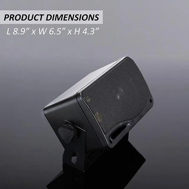 Alt view image 4 of 7 - 3-Way Indoor Outdoor Speaker System - 3.5 Inch 200W Pair of Mini Box Ceiling Wall Mount Speakers w/ 1" Tweeter, 3.25" Woofer, 1.75” Midrange - Home Theater Entertainment, PA System -  2022SX