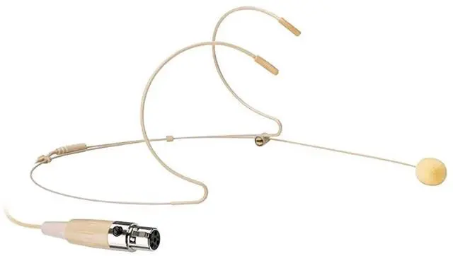 Main image of Headband Headworn Headset Microphone Lightweight Double Earhook Earset Head Microphone for Shure Wireless System amp Lectures Theater Stage Performance Podcasts Beige