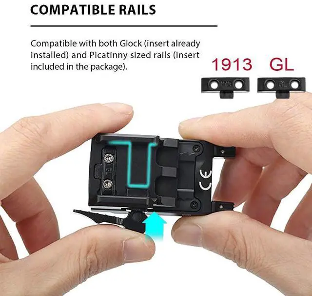 Alt view image 4 of 7 - PLMini 2 Valkyrie 600 Lumens Magnetic USB Rechargeable Compact Weaponlight with Adjustable Rail High Performance CW LED Tactical Flashlight with Builtin Battery Black