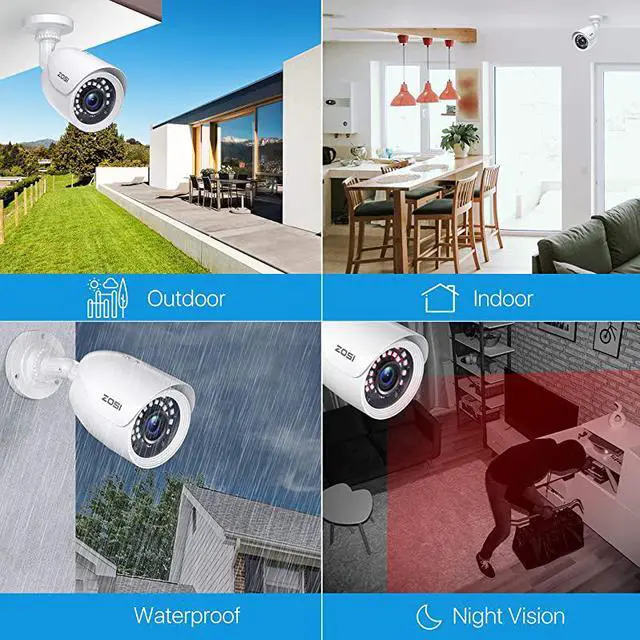 Alt view image 6 of 7 - H265+ Full 1080p Home Security Camera System Outdoor Indoor 5MPLite CCTV DVR 8 Channel and 4 x 1080p 2MP Day Night Vision Weatherproof Surveillance Bullet Camera Motion Alerts No HDD