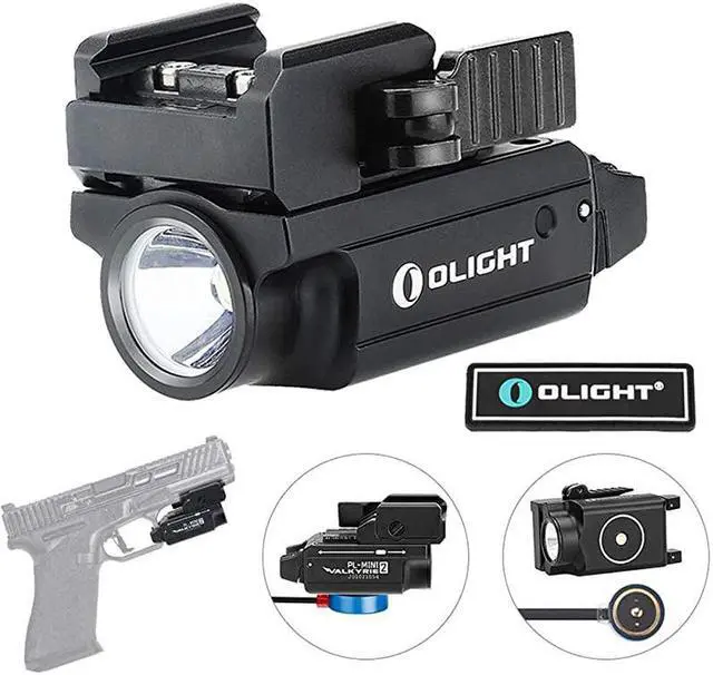 Main image of PLMini 2 Valkyrie 600 Lumens Magnetic USB Rechargeable Compact Weaponlight with Adjustable Rail High Performance CW LED Tactical Flashlight with Builtin Battery Black