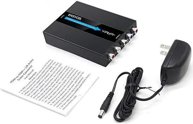 Alt view image 7 of 7 - HDMI to Component Converter  Aluminum 1080P HDMI to YPbPr HDMI to RGB 5RCA Scaler Converterwith Scaler Function HDMI Input to Component YPbPr Output Converter