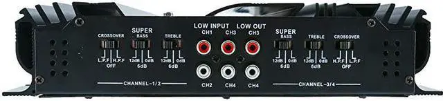 Alt view image 5 of 7 - Channel High Power Amplifier Slim Stereo Channel Car Audio Stereo Amplifier Amp Ohm