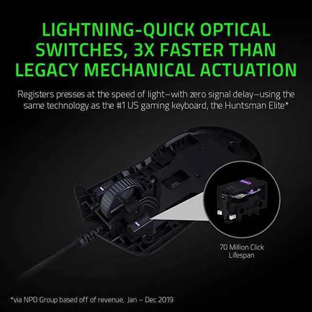 Alt view image 4 of 7 - Viper Ultralight Ambidextrous Wired Gaming Mouse Fastest Mouse Switch in Gaming 16000 DPI Optical Sensor Chroma RGB Lighting 8 Programmable Buttons DragFree Cord