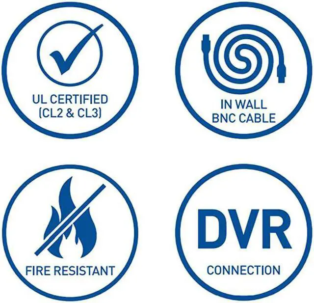 Alt view image 2 of 4 - BNC Coaxial Cable for Security Camera CCTV System Audio Video Extension Power Cables UL Certified and Fire Resistant 200ft 200 Ft 60 M 200 ft BNC Cable SWPRO60ULCBL