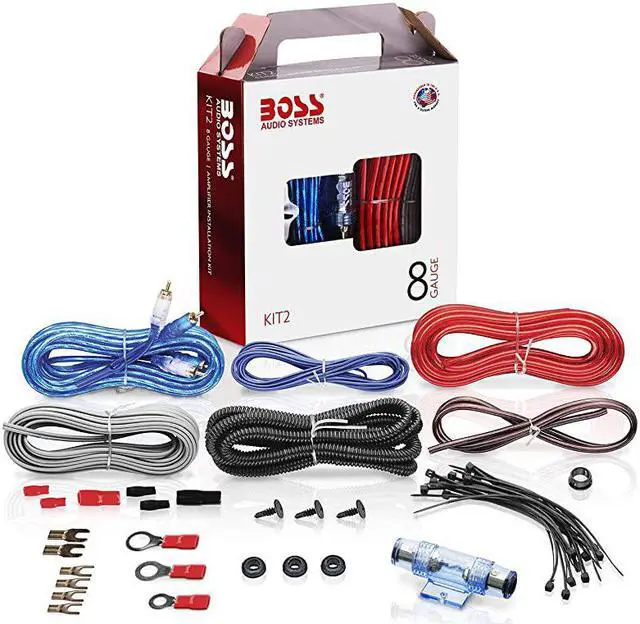 Main image of KIT2 8 Gauge Amplifier Installation Wiring Kit A Car Amplifier Wiring Kit Helps You Make Connections and Brings Power To Your Radio Subwoofers and Speakers