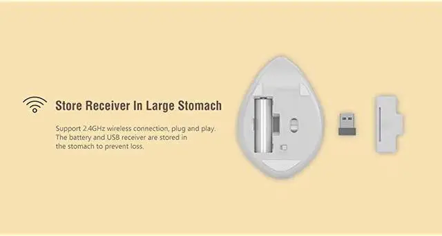 Alt view image 7 of 7 - Wireless Mouse Cute Hamster Shape Less Noice Portable Mobile Optical 1200DPI USB Mice Cordless Mouse for PC Laptop Computer Notebook MacBook Kids Girl Gift Blue