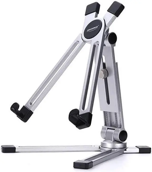 Alt view image 4 of 7 - FoldUp Travel Stand Aluminum Universal Tablet Stand Holder MultiAngle Adjustable for iPad iPhone Notebook Kindle Samsung Galaxy Tab Nintendo Switch Apple iPad Pro 10