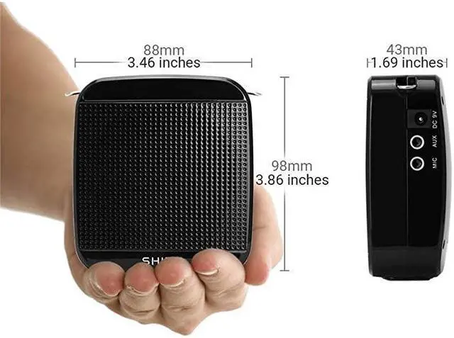 Alt view image 2 of 7 - Voice Amplifier Mini Voice Amplifier with Wired Microphone Headset 15W Portable Personal Speaker MP3 Audio Sound System for TeachersElderlySingingCoachesYogaTour GuidesOutdoor Trainers