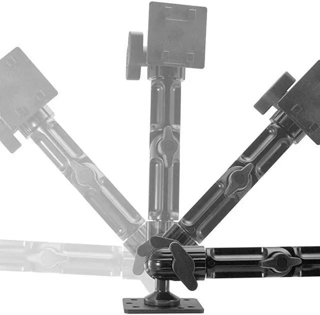 Alt view image 3 of 7 - TabDock FixedPro 360 Heavy Duty Metal 8quot MultiAngle Drill Base Mount for All 7quot 10quot Tablets iPad Nexus Samsung Tab for Desks Tables Countertops Great for Homes Businesses etc