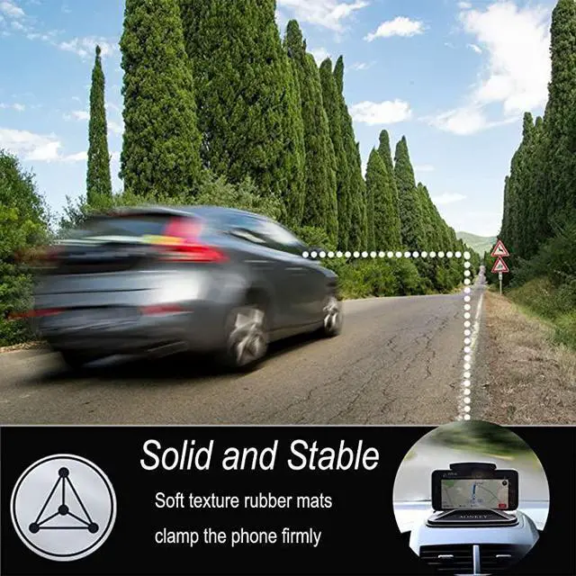 Alt view image 2 of 7 - Cell Phone Holder for Car, Dashboard Anti-Slip Vehicle GPS Car Mount Universal for All Smartphones, Compatible iPhone XR XS Max X 8 7 6S Plus, Galaxy S10/S9 Plus S8 Note 9/8, LG V30, Pixel 3 XL