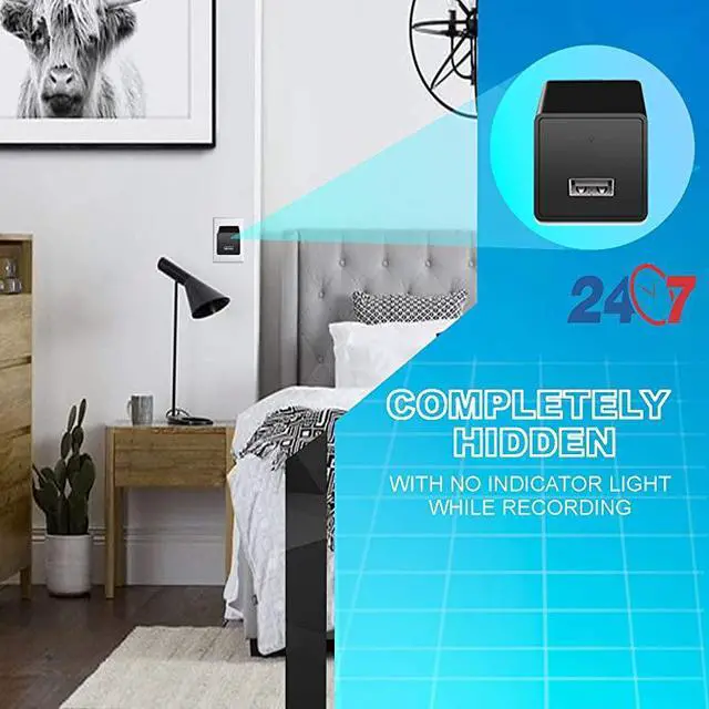 Alt view image 5 of 7 - Spy camera USB Phone charger by  1080p HD hidden camera WIFI Wireless wall plug USB Charger Motion Detection AC Adapter Remote App Control Nanny camera |Home Kids Baby Pet monitoring cam